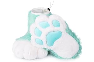 ZFKJERS Cosplay Animal Cat Plastic Claws for Fursuit Feet Paw Shoes Furry Paw Slippers Adults Costume Accessories Set