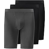 Natural Feelings Mens Underwear Modal Boxer Briefs 9 Inch Long Leg Boxer Briefs for Men Pack