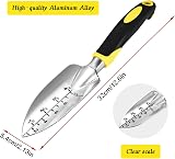 Showvigor Garden Tool Set 3 Piece Aluminum Kit Rake Shovel Trowel Yellow view 4