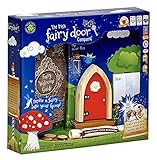 The Irish Fairy Door Company - Red Arched Door - Includes Magic Key in a Bottle, 3 Stepping Stones, Fairy Lease Agreement, Notepad, and Fairy Welcome Guide