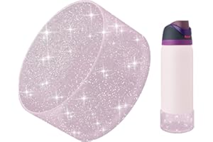 BKBY Protective Glitter Silicone Boot Compatible with Owala 24oz 32oz 40oz, Bling Cup Sleeve Bottom Bumper Cover Compatible with Owala FreeSip, Twist, or Flip Stainless Steel Water Bottles