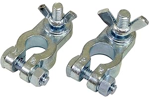 Schumacher Electric Zinc-Plated Marine Terminal Ends, for 3/8-Inch and 5/16-Inch Battery Posts, for Automotive, Marine, and Power Sport Batteries, BAF-MT1