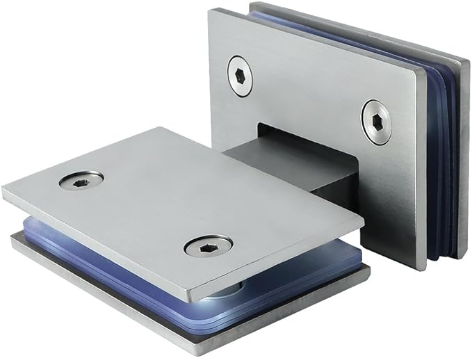 Sourcing Map 4x Glas Scharniere Für 5-8 Mm Dicke Scheiben - Edelstahl Halterungen Für Regale & Glasplatten