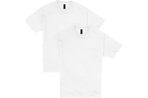 Hanes Mens Beefy-t Pocket, Heavyweight Cotton Pocket Tee for Men, Full-Cut T-Shirt, 1 Or 2 Pack