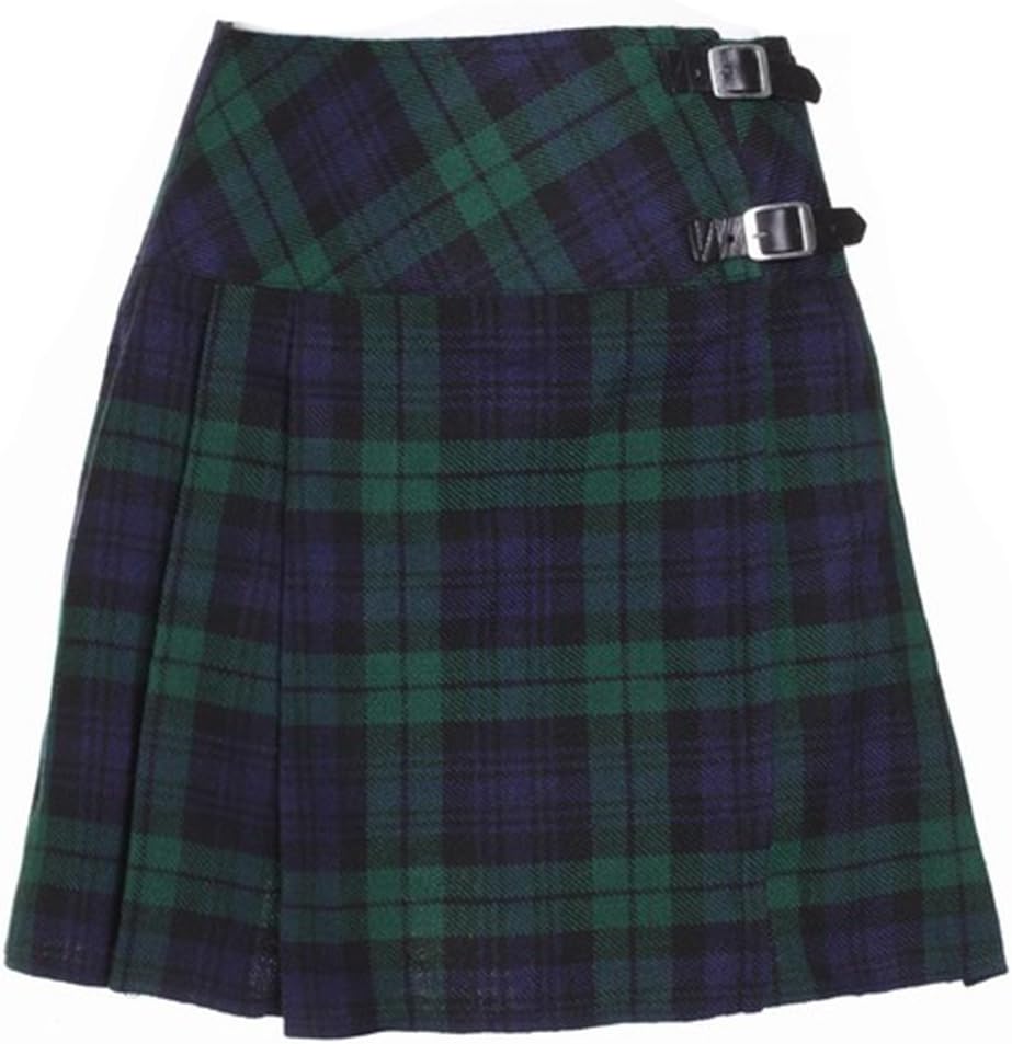 The Scotland Kilt CompanyWomen's Tartan Billie Kilt 16” - Various Tartans - Plus Kilt Pin, Adjustable Leather Buckle, High Rise Ladies Skirt