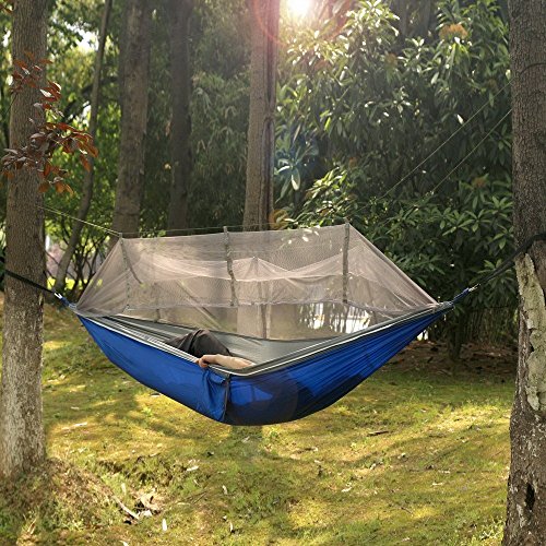 image for Camping Hammock, TechCode Mosquito Net Outdoor Travel Bed Lightweight 