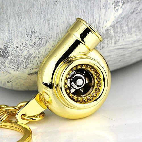 TunerGear Turbo Turbocharger Turbine Keychain Keyring Key Chain Ring (Gold)