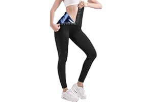 AIMUGUI Body Shaper Sauna Slimming Pants Hot Thermo High Waist Fat Burning Sweat Capris Workout Shapers for Weight Loss