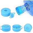 Myvision Secure Cap for 5 Gallon Water Dispenser, (4pcs) Reusable 5 Gallon Water Jug Cap, Silicone Non Spill Bottle Caps for 
