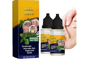 ROTTIPE Plant Drops, Plant Drops for Nails Care, Oregano Tea Tree and Oregano Oil for Toenail (2PCS, 10 ml/0.34 Fl.oz)