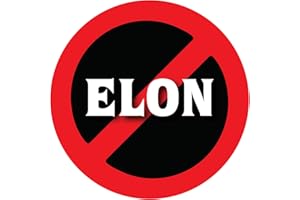 SOLMAYCO Anti Elon Musk Bumper Magnet 4 inch - Anti Elon Elliptical NO for Tesla Owners - Tesla I Bought This Before