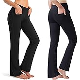 FroMoaSa Women Bootcut Yoga Pants with 4 Pockets High Waist Flare Casual Workout Pants Bootleg Pants Dance Pants