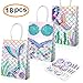 Mermaid Party Supplies,18 Pack Mermaid Party Bags Mermaid Party Favors Gift Bags,Mermaid Goodie bags Treat Bags