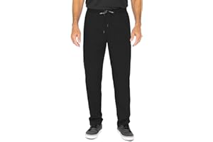 Med Couture Men's Straight Leg Scrub Pant with Zip Fly Front, 6 Pockets, and Elastic Waistband - MC7779