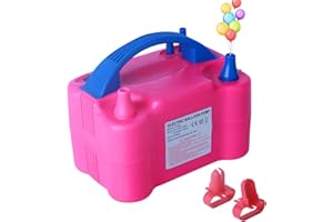 NEW MEETALL Electric Balloon Pump, Portable Electric Balloon Blower 110V 600W Dual Nozzle Balloon Air Pump Balloons Inflator for Decoration, Party,Wedding, Birthday, Graduation, Gifts:2 Balloon Tying Tools