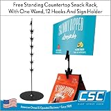 Clip Strip Chip Rack Display Stand 23.75" H Black 12 Clips Countertop Snack view 2