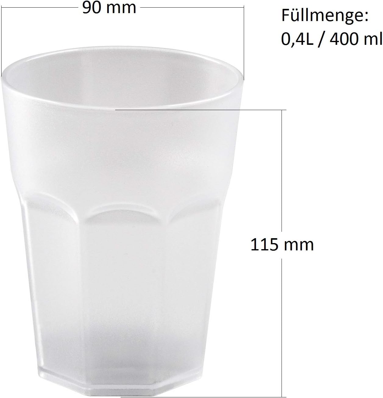 ENGELLAND 5-Pack Plastic Drinking Cups, Purple, 0.4L, BPA-Free, Reusable, Party Cups, Frost,purple, diameter 9 x 11,5 cm - Image 5