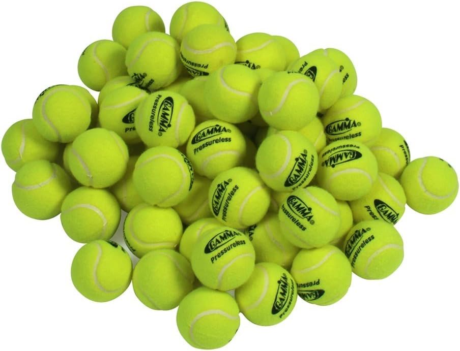 Gamma Sports Pressureless Practice Tennis Balls, Yellow/Blue - Pack of 60 : Sports & Outdoors