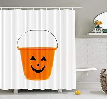Amazon Com Asoco Treat Shower Curtain Studio Shot Jack Lantern