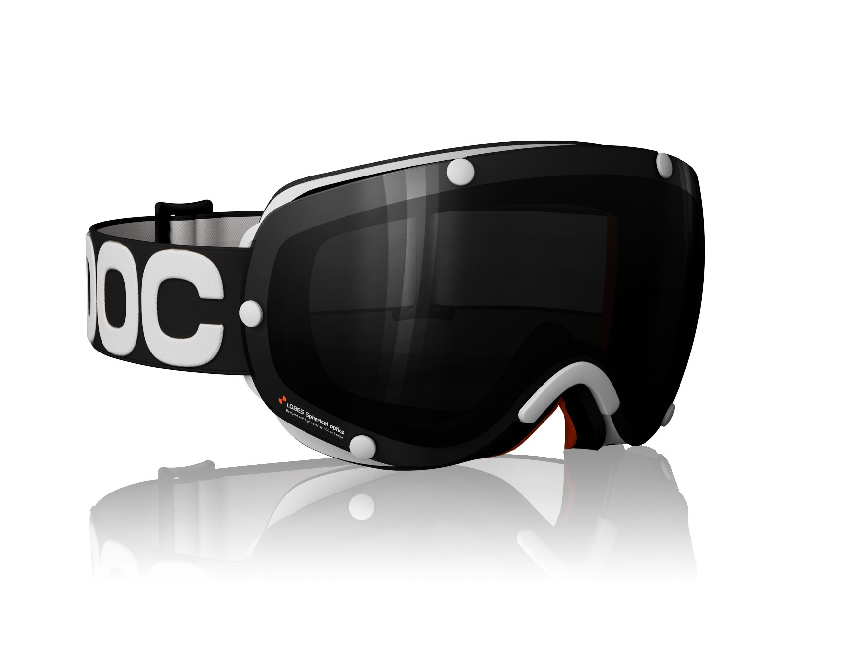 POC Lobes Black Strap Goggles with Black Lense (One Size)