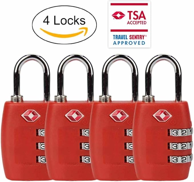 Tsa Lock 3 Digit Combination TSA Approved Lock For Luggage Padlock 4