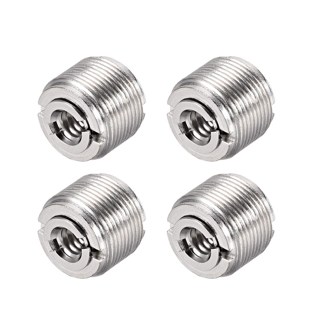 sourcing map 1/4” Female To 5/8" Male Threaded Screw Adapter For Microphone Tripod Stand 4pcs