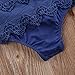 Newborn Baby Girl Infant Romper Jumpsuit Bodysuit Tutu Lace Dress Clothes Outfit (0-3 Months, Blue)