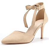 Womens High Heel Pointed Toe Pumps Ankle Tie Classic Office Special Dress Party Shoes