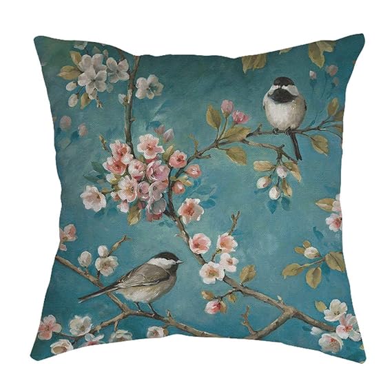 Goosuny Blumen Kissenbezug 45X45 cm Rose Gedruckt Dekokissen Sofakissen Lendenkissen Sofa Kissenhuelle Deko Kissenbezüge Zier