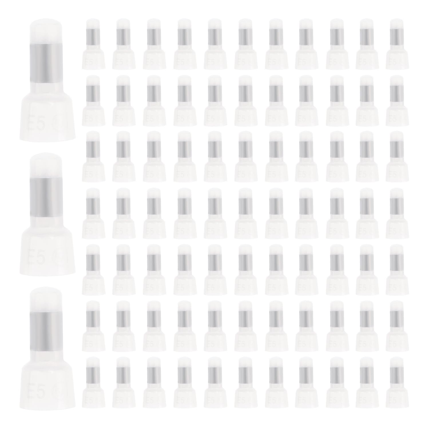 YIXISI 80 PCS Closed End Connectors, Closed End Wire Crimp Cap Terminal, Nylon Wire Cap, 12-10 AWG — image 1