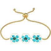 EcoJewere Pearl Plum Pressed Wildflower Bracelet, Personalized Handmade Bracelet, Real Wildflowers Bracelet, Gold Pressed Flower