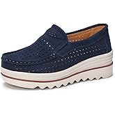 Ruiatoo Womens Slip on Loafers Comfortable Thick Soft Platform Shoes Business Casual Walking Shoes