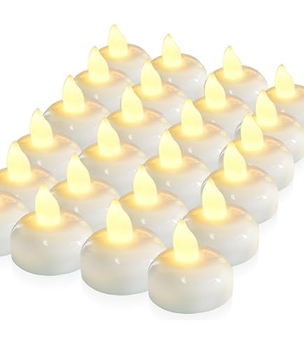 LARDUX Lot De 48 Bougies Flottantes à DEL – 7,6 Cm Sans