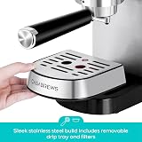 Casabrews CM5418 Espresso Machine 20 Bar Steam Frother 1L Water Tank Silver view 7