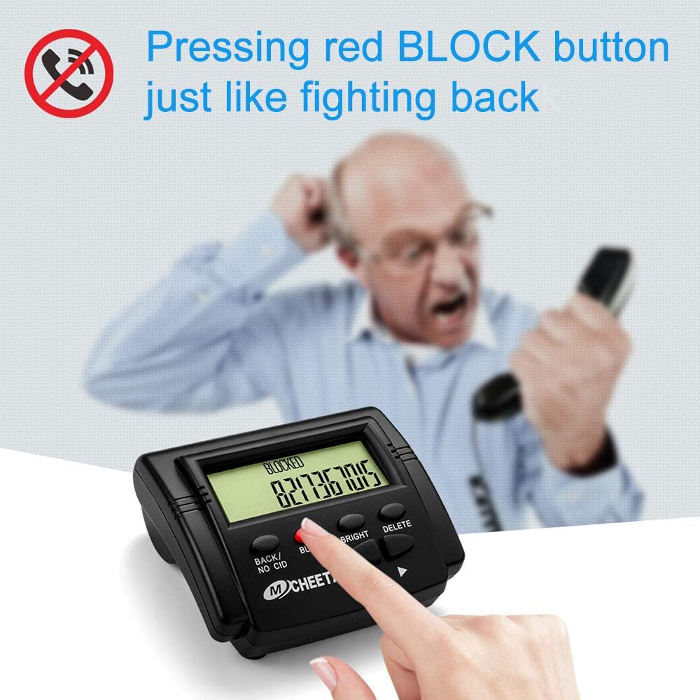 Call Blocker for Landline Phones, MCHEETA V4000 Premium Phones with Call Blocking, One Touch Number Block Device, Block Unwanted Robocalls and Nuisance Calls: Electronics