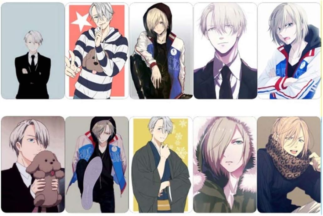 Jyuesi Charming New Fashion 5.4x8.5cm Japanese Anime Yuri!!! on ICE Poster Photo Crystal Card Stickers(None Picture Color)