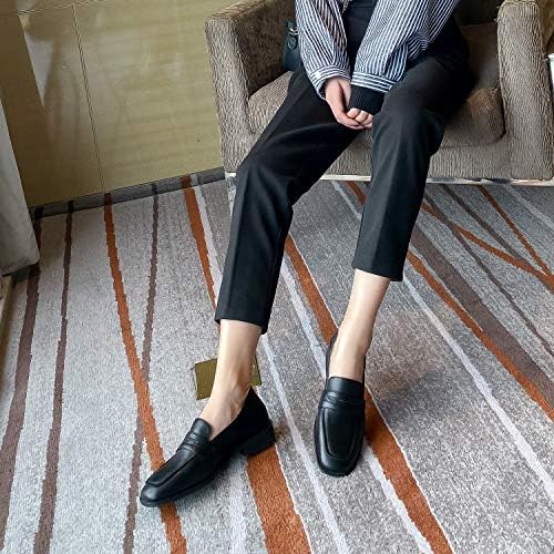 チカル レディース ローファー 牛革 スクエアトゥ おじ靴 ローファーシューズ 3 5cm 太ヒール ローヒール ビジネスシューズ マニッシュシューズ ぺたんこ靴 カジュアル モカシン パンプス レザー 本革 女性 大人 婦人靴 B084vd8jpp 2 800円 日本最大級の品揃え新作