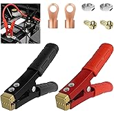 2PCS Jumper Cable Clamps Heavy Duty with Non-Slip Handle,12-24V 1000A Battery Charger Clamps Replacement with Terminals,Battery Clamp Alligator Clips for Batteries Charger