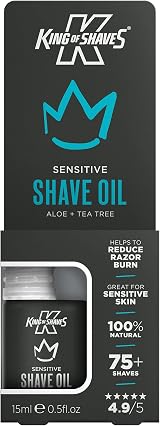 King Of Shaves Sensitive Shaving Oil 15ml for Men Aloe Tea Tree Vegan view 3