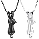 Imrsanl Pet Cremation Jewelry for Ashes Memorial Ash Jewelry Keepsake Cat Urn Pendants for Animal Ashes Necklace