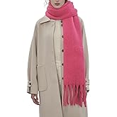 MININAI Women Chunky Scarf, Soft Warm Winter Scarf for Cold Weather, Christmas Blanket Scarves Pashmina Shawl Wrap
