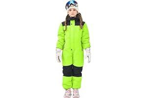Owntop Kids Toddler Snow Suit One Piece for Boys Girls Lightweight Insulated Ski Suit Windproof Hooded Snowsuit Baby Jumpsuit