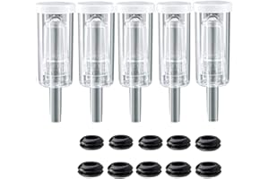 ZAZOLYNE 5ct. 3 Piece Airlocks with 10 Grommets,Brewing Airlock Kit,Airlocks for Fermenting Air Lock Ferment for Beer Wine Making