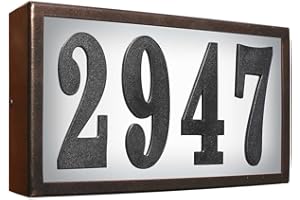 Serrano Lighted Address Plaque QualArc SRST-AB60-LED-BRZ Serrano Standard LED Lighted Address Plaque, Bronze