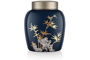 NEWDREAM Urns for Human Ashes Urns for Cat Urns,Pet Urns for Cat Ashes,Cat Urns for Ashes Animal Urns for Ashe Pet Cremation Urn (Black Bamboo)