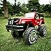 SZJJX 1:10 Remote Control Car 4WD Shaft Drive Truck Large Four-wheel Drive Remote Super Off-road racing Toy Radio Controlled rc Chargeable Off-road Rock Crawler(JJX 601 Vehicle Red)