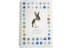 Watercolor Workbook with 12 Animal Illustrations，Beginner-Friendly Watercolor Workbook,Suitable Gift for Water Color Learning