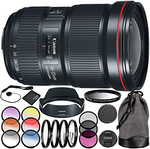 Canon EF 16-35mm f/2.8L III USM(0573C002) Lens 11PC Accessory Kit - EOS 7D Mark II, 6D Mark II, 5D Mark IV, 5D S R, 5D S, 5D Mark III, 80D, 70D, 77D, T5, T6, T6s, T7i,