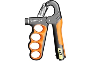 HIYOGA Grip Strength Trainer, Hand Grip Strengthener with Adjustable Resistance 11-220Lbs(5-100KG), Automatic Counter, Ergonomic Design, Forearm Strengthener for Musicians Athletes and Injury Recovery