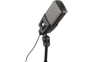 Asixxsix USB Microphone, Gaming Condenser Mic with Noise Cancellation Tripod Stand, RGB Computer Mic for Streaming Podcasting